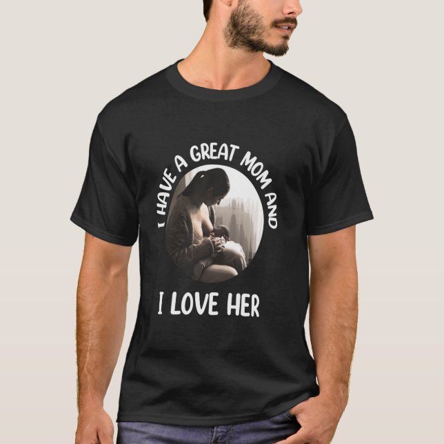 T-shirt J'Ai Une Grande Maman Et J'Aime Sa Mère Amusante M (Devant)