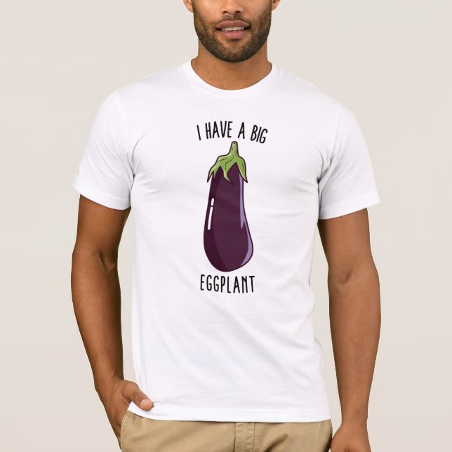 T-shirt J'Ai Une Grosse Aiguille - Drôle Eggplant De Rude (Devant)