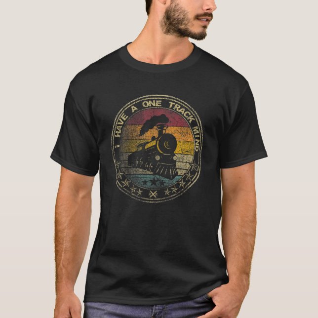 T-shirt J'Ai Une Voie Minière Retro Train Modèle R (Devant)