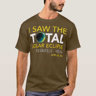 T-shirt J'ai vu l'éclipse totale à Indianapolis Indiana TS