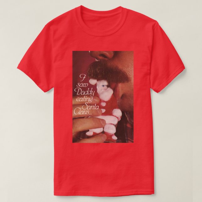 T-shirt J'Ai Vu Papa Manger Le Père Noël (Design devant)