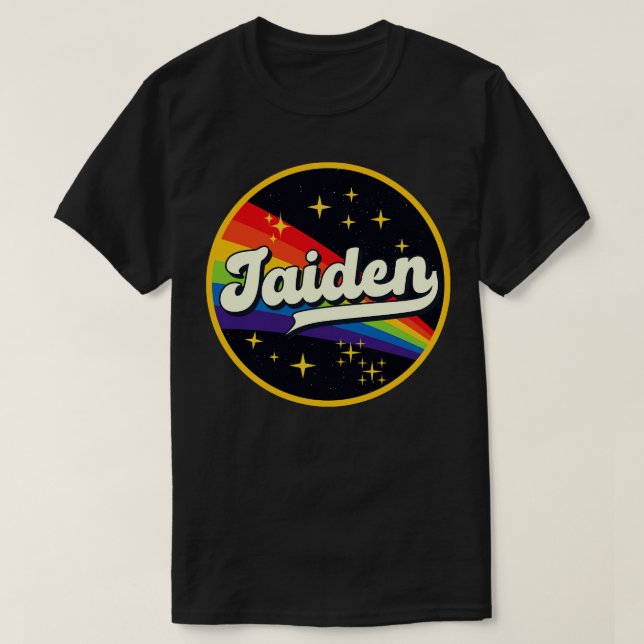 T-shirt Jaiden Rainbow Dans L'Espace Style Vintage (Design devant)