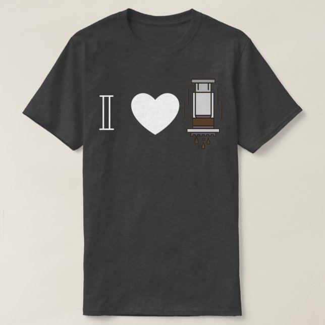 T-shirt J'aime Aeropress T (Design devant)