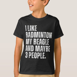 T-shirt J'aime Amateur De Badminton Propriétaire De Chien