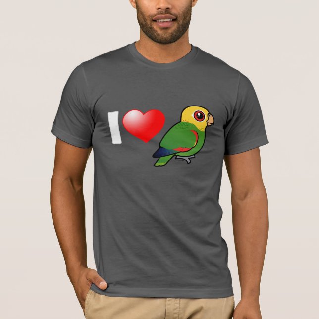 T-shirt J'aime Amazone Jaune-dirigées (Devant)