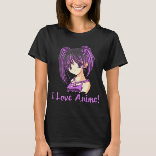 T-shirt J'Aime Anime ! Anime Girl otaku Manga
