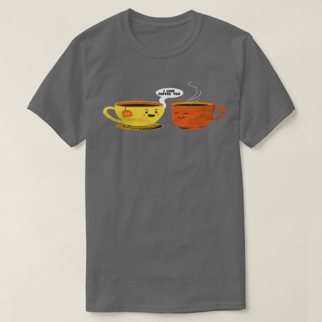 T-shirt j'aime aussi le café (Design devant)