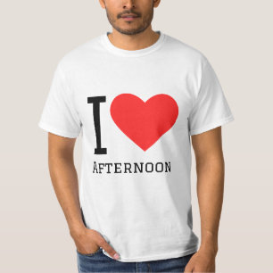 T-shirt J'aime autocollant carré après-midi