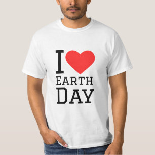 T-shirt J'aime autocollant carré jour des terres