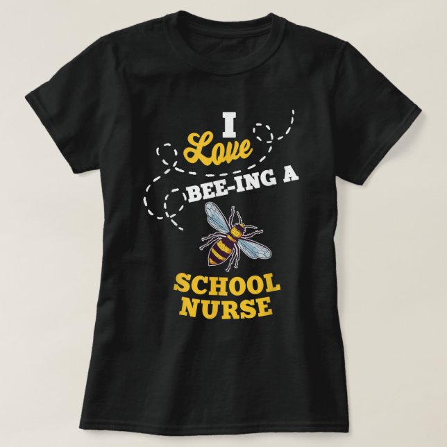 T-shirt J'Aime Avoir Été Dans Une École Infirmière Miel Ab (Design devant)
