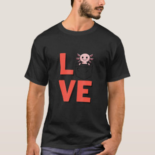 T-shirt J'Aime Axolotl Amphibien Propriétaire Et Animal De