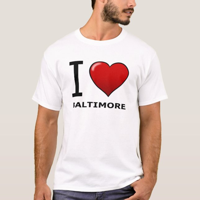 T-SHIRT J'AIME BALTIMORE, DM - LE MARYLAND (Devant)