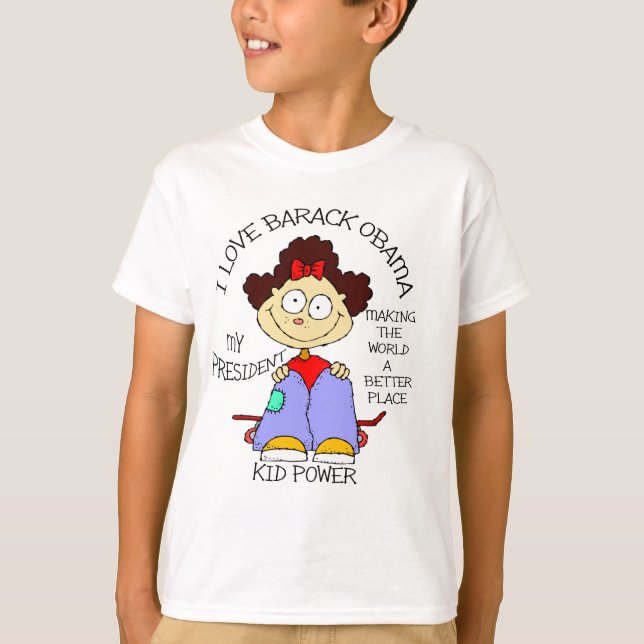T-SHIRT J'AIME BARACK OBAMA (Devant)