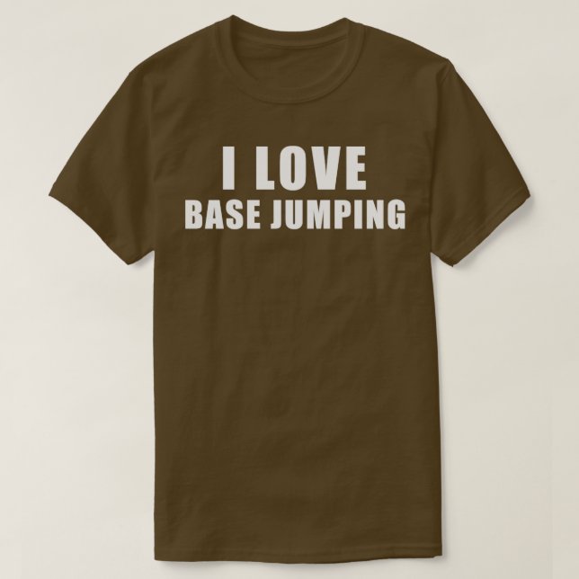 T-shirt J'aime Base saut skydiver Cadeau (Design devant)
