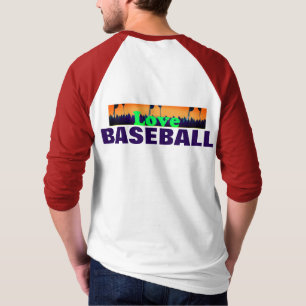 T-shirt J'aime Baseball avec compassion Dernier Amusant