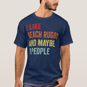 T-shirt J'Aime Beach Rugby Peut-Être 3 Personnes