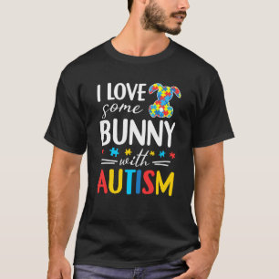 T-shirt J'aime bien un lapin avec l'autisme Pâques mignon
