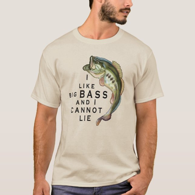 T-shirt J'aime Big Bass Funny Fishing (Devant)