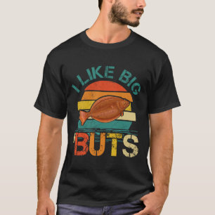 T-shirt J'Aime Big Buts Halibut Pour Halibut Pêcher Fisher