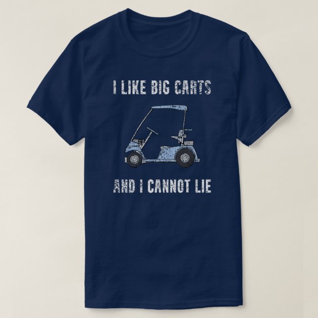 T-shirt J'Aime Big Carts Funny Golf Panier Humour Golf (Design devant)