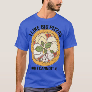 T-shirt J'Aime Big Pizzas Pizza Lover Four Fromage Pizza F