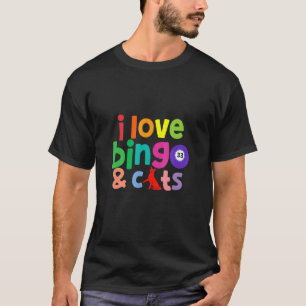 T-shirt J'Aime Bingo Et Chats Bingo Animaux Mignons Design