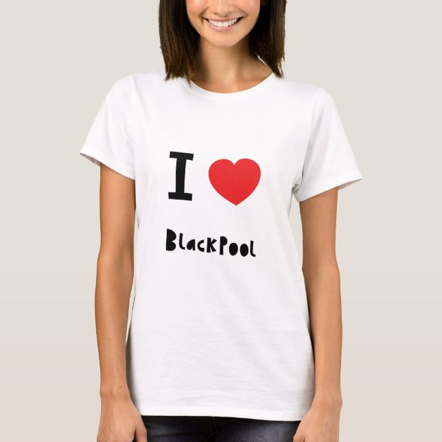 T-shirt J'aime Blackpool (Devant)
