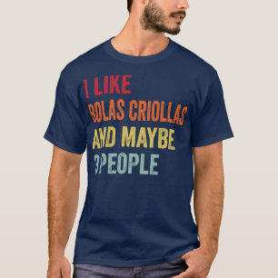 T-shirt J'Aime Bolas Criollas Peut-Être 3 Personnes