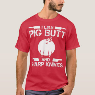 T-shirt J'Aime Boucher Boucher Boucher Bouchon Et Couteaux