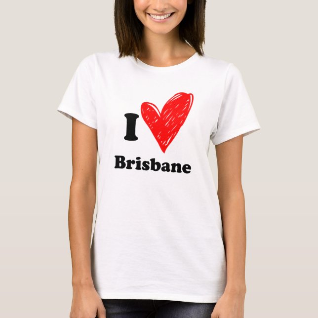 T-shirt J'aime Brisbane (Devant)