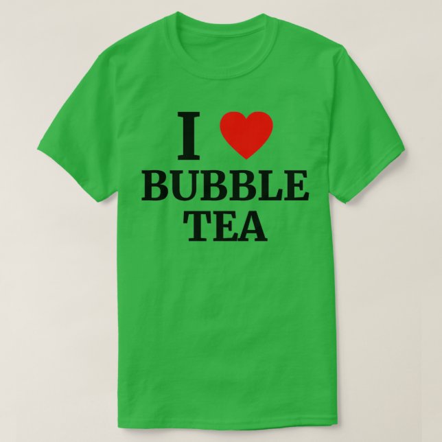 T-shirt J'Aime Bubble Tea Heart (Design devant)