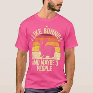 T-shirt J'Aime Bunnies Et Peut-Être 3 Personnes Propriétai