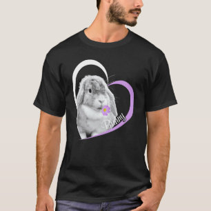 T-shirt J'Aime Bunny Bunny Mignonne Lapin Lapin Fleur De L