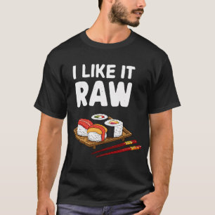 T-shirt J'aime ça sushi cru amateur