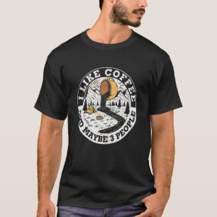 T-shirt J'Aime Café Peut-Être 3 Personnes Caffeine Camp Ad