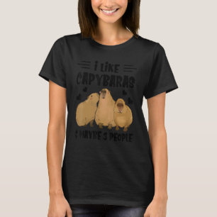 T-shirt J'Aime Capybaras Et Peut-Être 3 Personnes Capybara