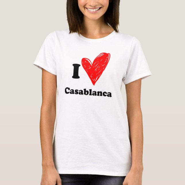 T-shirt J'aime Casablanca (Devant)