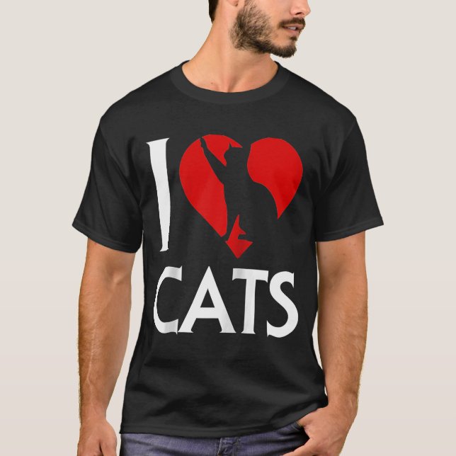 T-shirt J'aime Chats Kitten World Cat Day Maine Tomcat Kit (Devant)