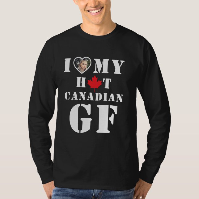 T-shirt J'Aime Chaud Ma Petite Amie Canadienne (Devant)
