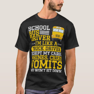 T-shirt J'Aime Chauffeur De Camion Funny Chauffeur De Bus 