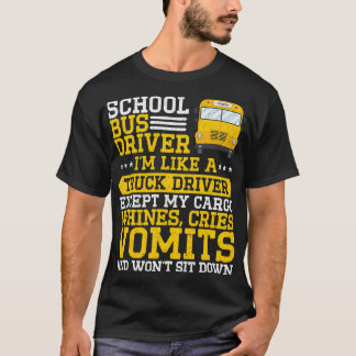 T-shirt J'Aime Chauffeur De Camion Funny Chauffeur De Bus