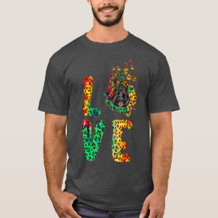 T-shirt J'aime chien Terrier Écossais drôle tournesol Tie