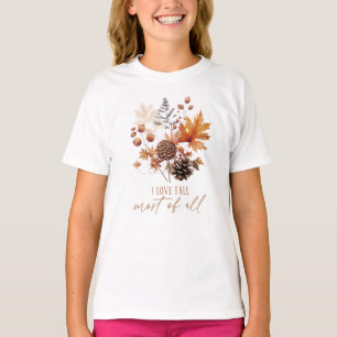 T-shirt J'Aime Chuter La Plupart De Tous Les Foliages Feui