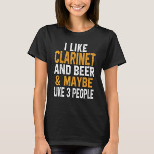 T-shirt J'Aime Clarinet Beer Orchestra Musicien Vent W