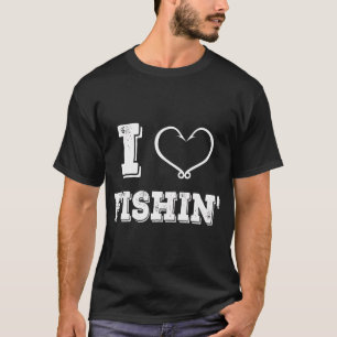 T-shirt J'aime (Cœur Luke) la pêche