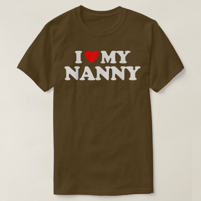 T-shirt J'aime coeur ma NANNY  (Design devant)