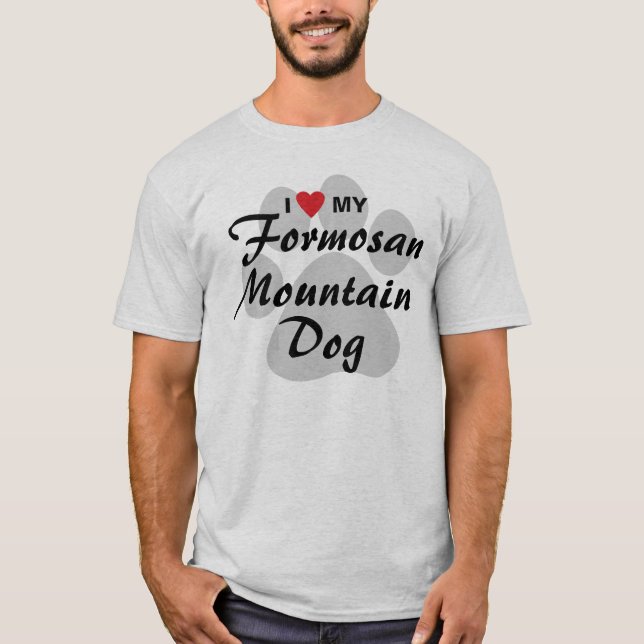 T-shirt J'aime (coeur) mes amoureux de les chiens (Devant)