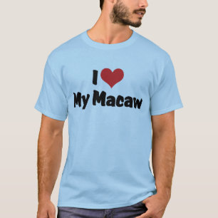 T-shirt J'aime cœur mon Ara - Amoureux des oiseaux