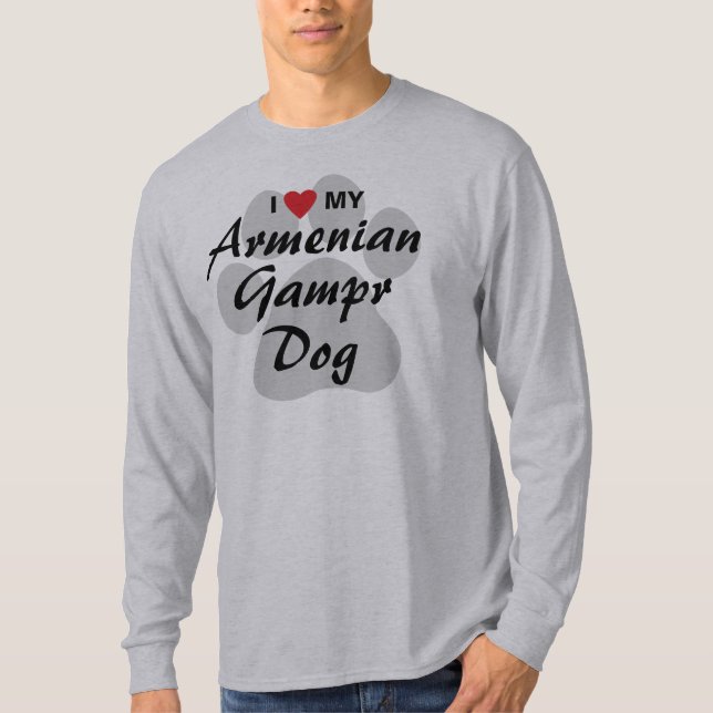 T-shirt J'aime (coeur) mon Gampr arménien (Devant)