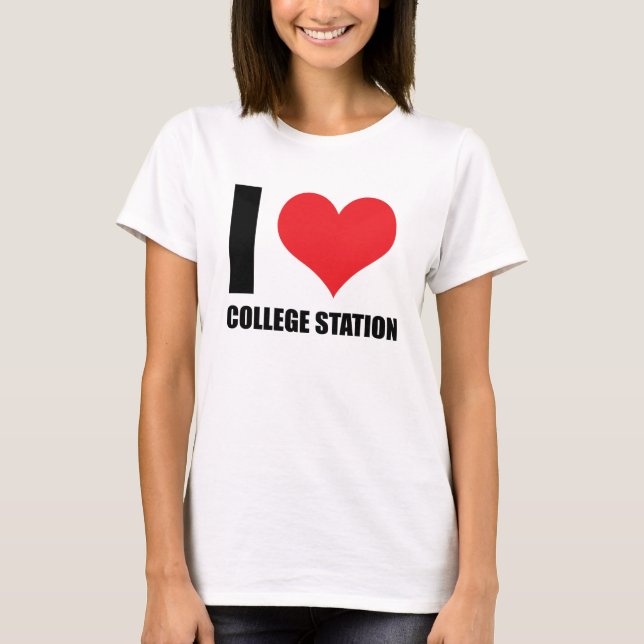 T-shirt J'aime College Station (Devant)